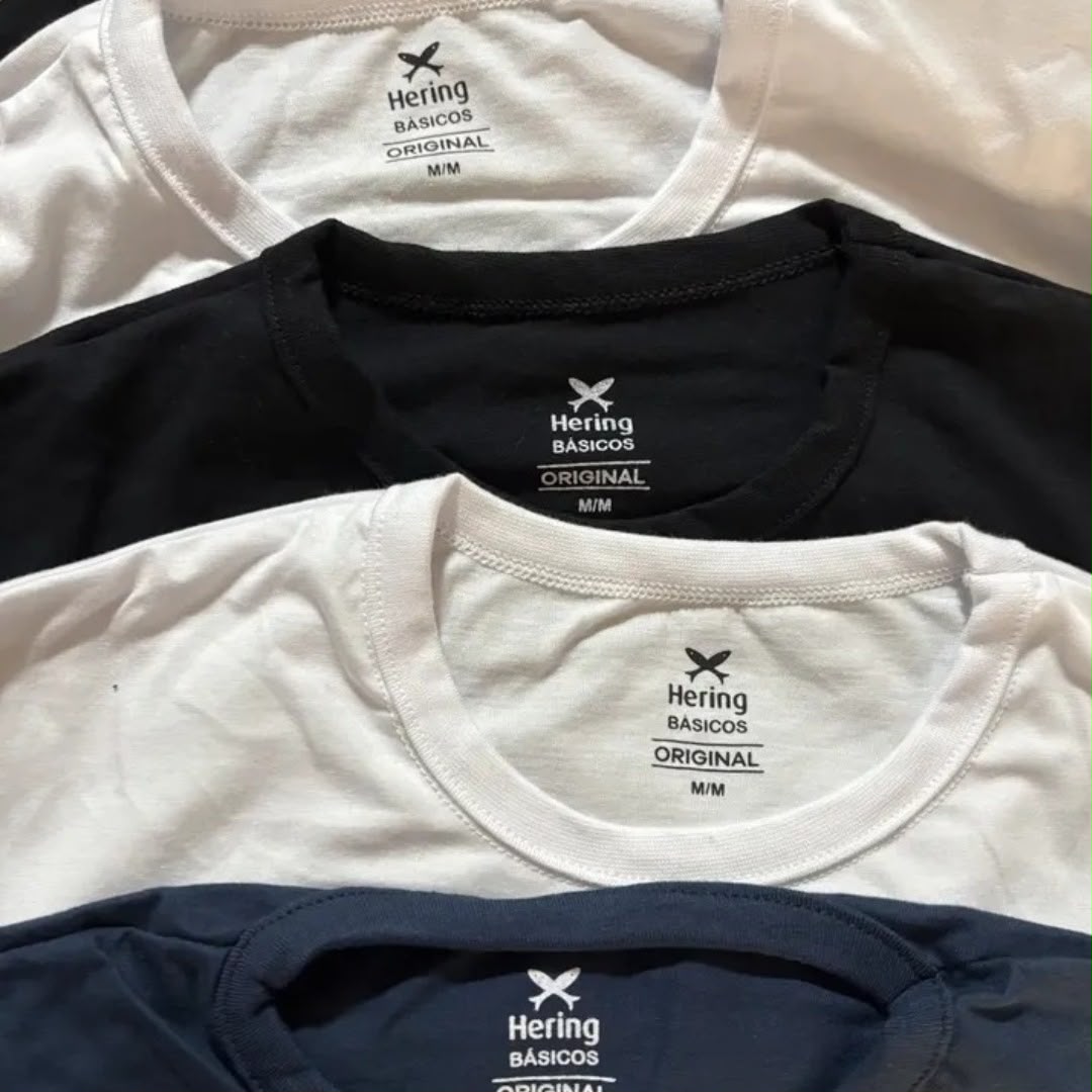 Kit 5 Camisetas Básicas Hering