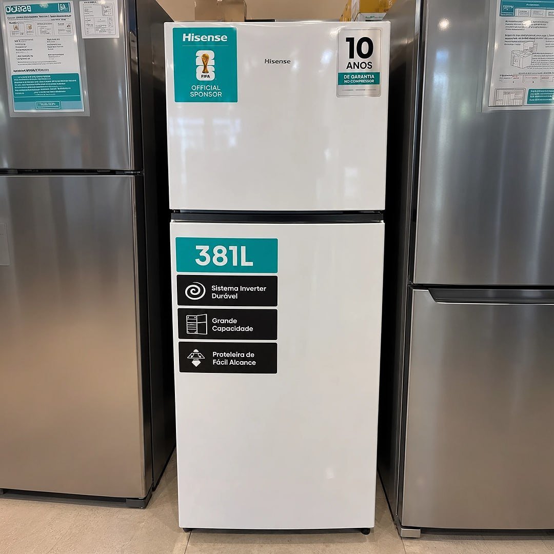 Hisense Geladeira Duplex RT375N3EWA1 381L Inverter