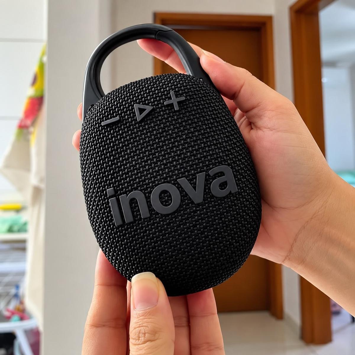 Caixa De Som Bluetooth 5.4 Portátil Potente Ip67 Com Gancho