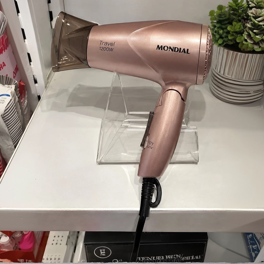 MONDIAL Secador de Cabelos Travel, Golden Rose, 1200W, Bivolt - SC-47-GR