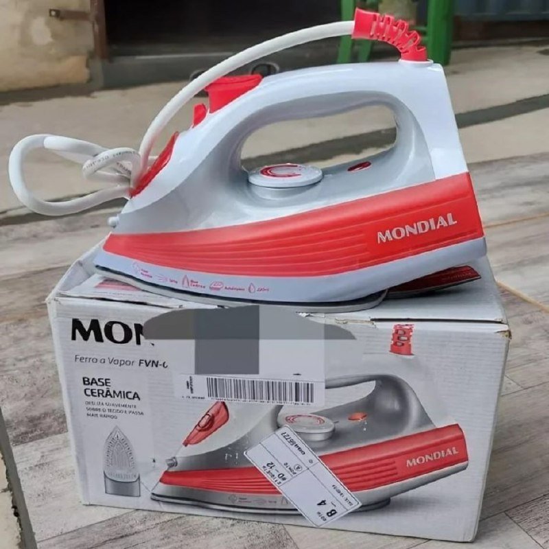 Ferro A Vapor 1200w Fvn-01-o Branco E Coral Mondial 110V