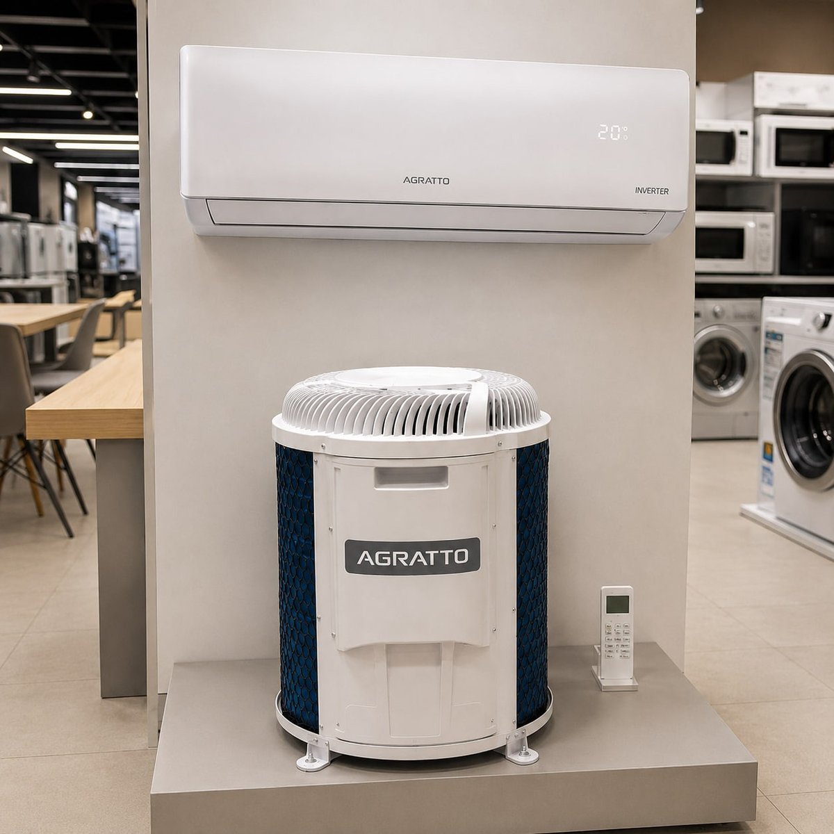 Ar Condicionado Split Hi Wall Inverter R-32 Zen Agratto 9.000 BTUs Só Frio Monofásico 220V
