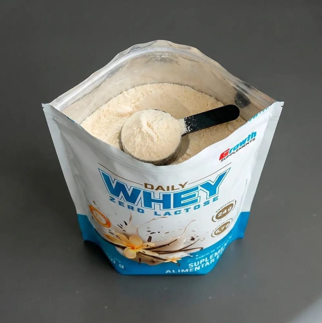Daily Whey Protein Zero Lactose 800g Growth Supplements Baunilha