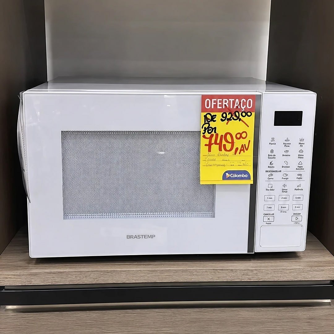 Micro-ondas Brastemp 32L Branco com Menu Gourmet - BMS46AB