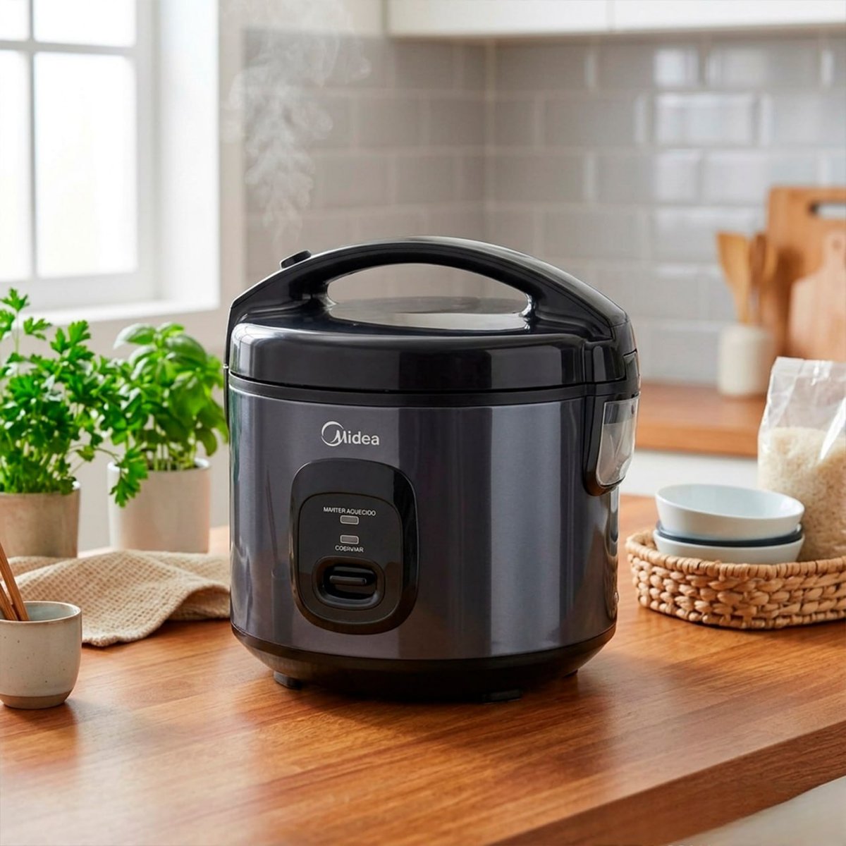 Panela De Arroz Elétrica 3l Preta Midea Cor Preto 220v