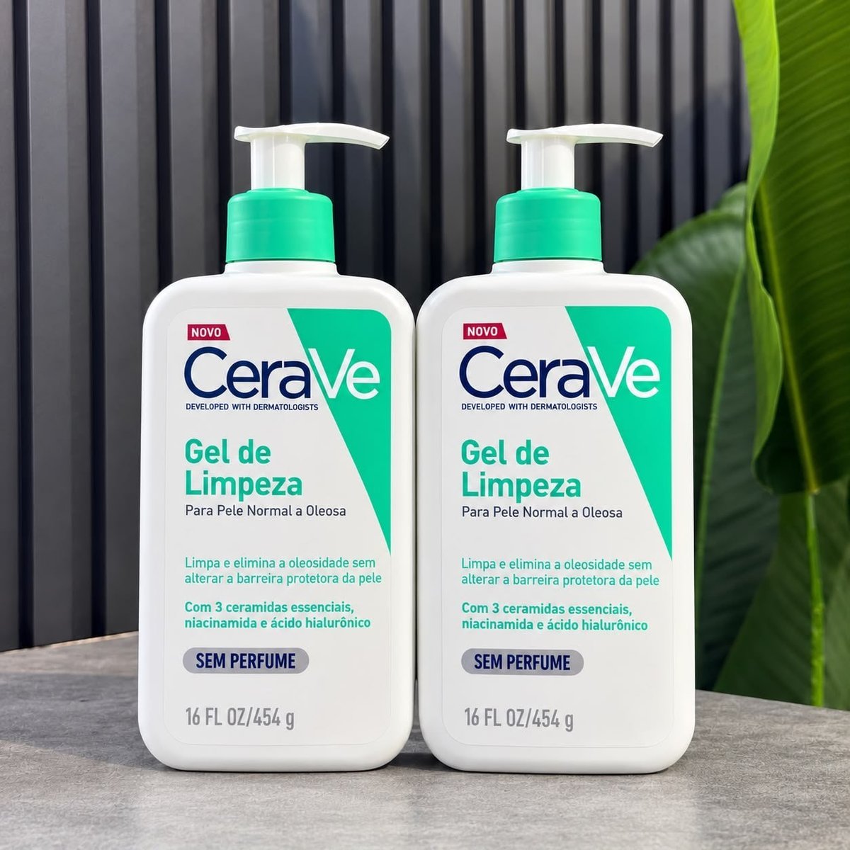 Gel de Limpeza Facial Peles Normais a Oleosas com Ácido Hialurônico CeraVe, 454g