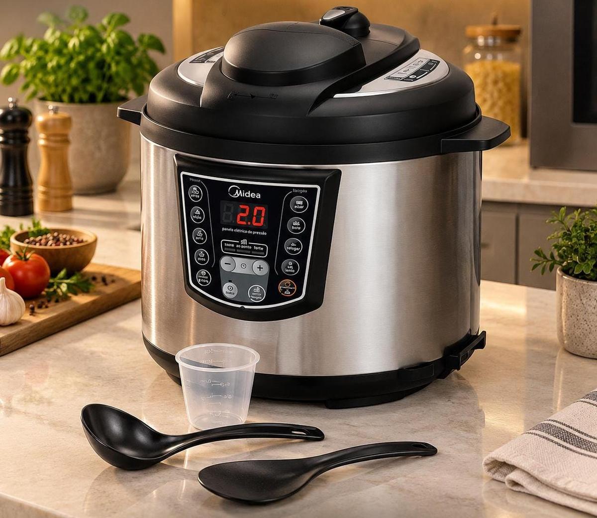 Midea Panela de Pressão Elétrica Digital 6L 110v (PPA71) ​