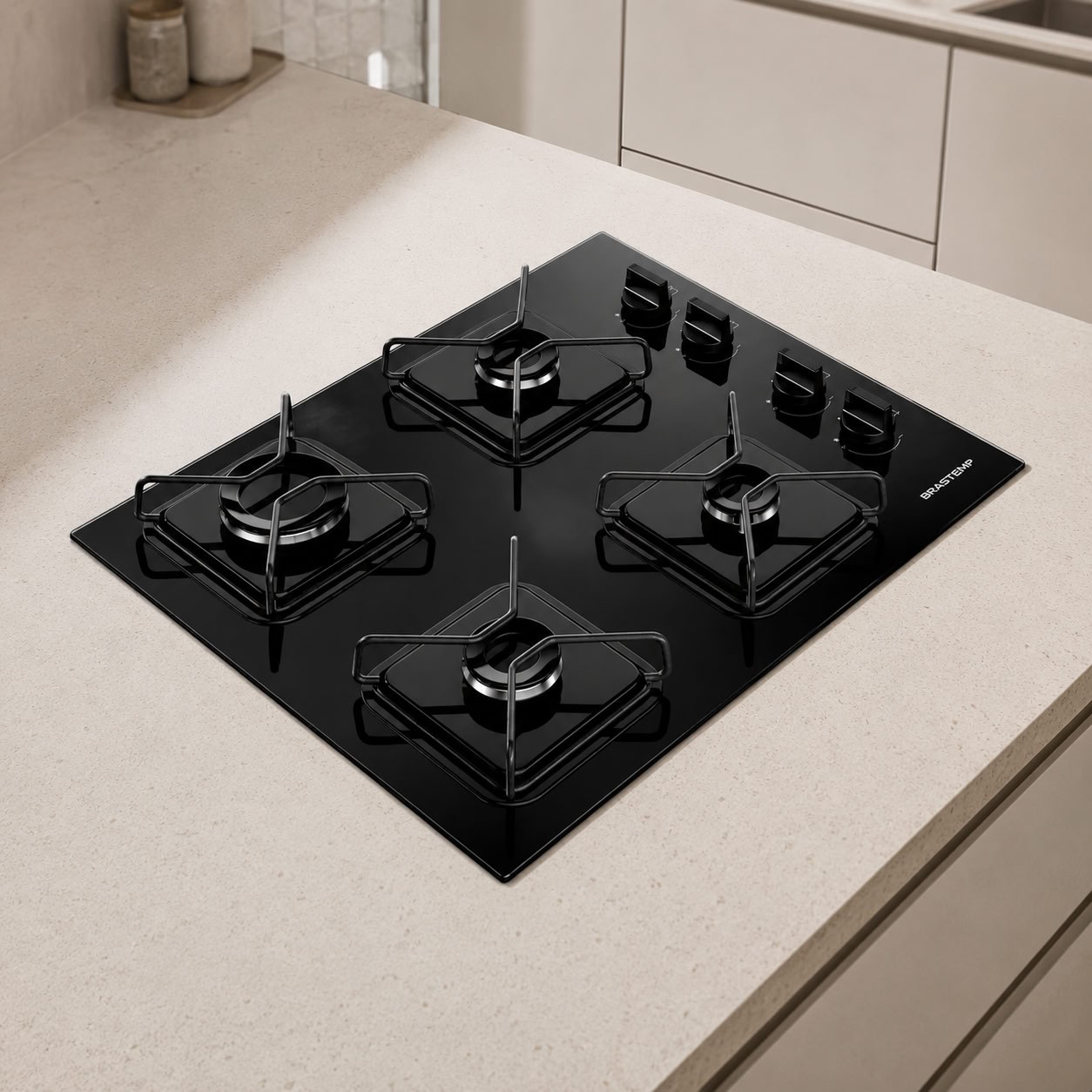 Cooktop Brastemp a Gás 4 Bocas com Grades de Ferro - BDD61BE