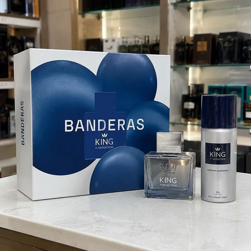 Kit Perfume Masculino Banderas King of Seduction - Eau de Toilette de 100ml - 1 Desodorante spray - Incolor