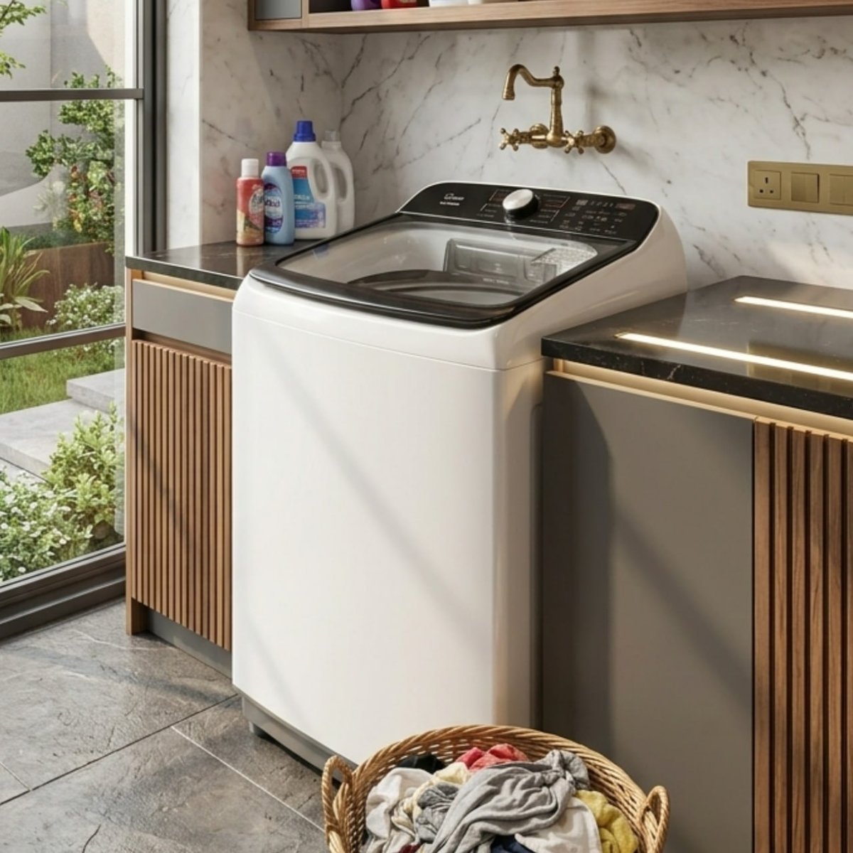 Máquina de Lavar Midea MA512W150A 15kg Wave Agitator (MA512W150A/WKBR05)