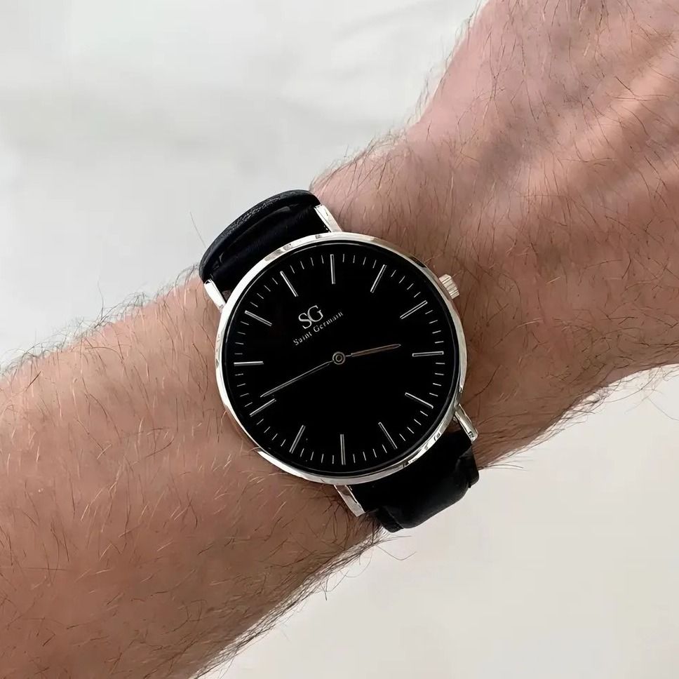 Relógio Masculino Saint Germain Murray Caixa Prateada de 40mm