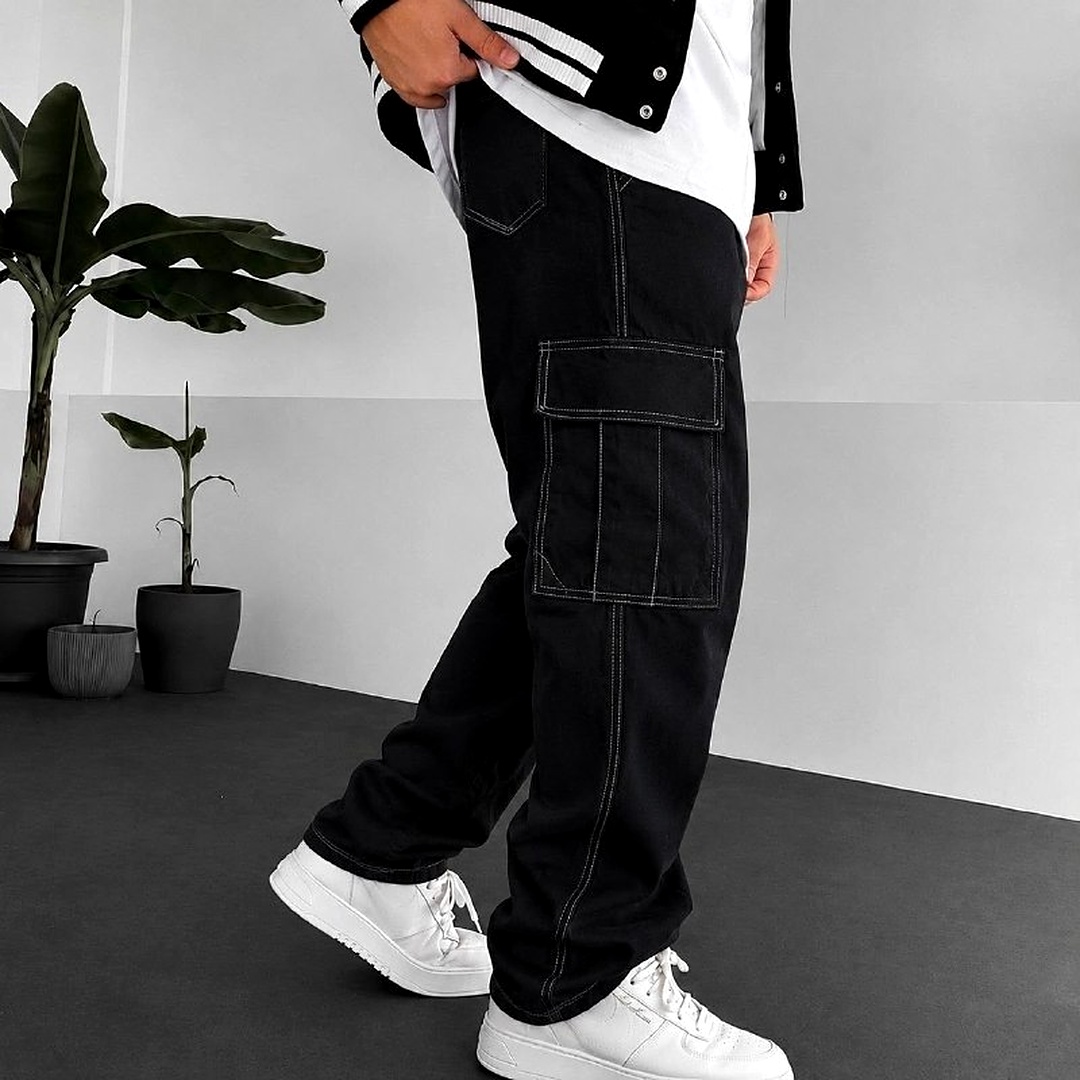 👖 Calça Cargo Sarja 100% Algodão (8 cores)