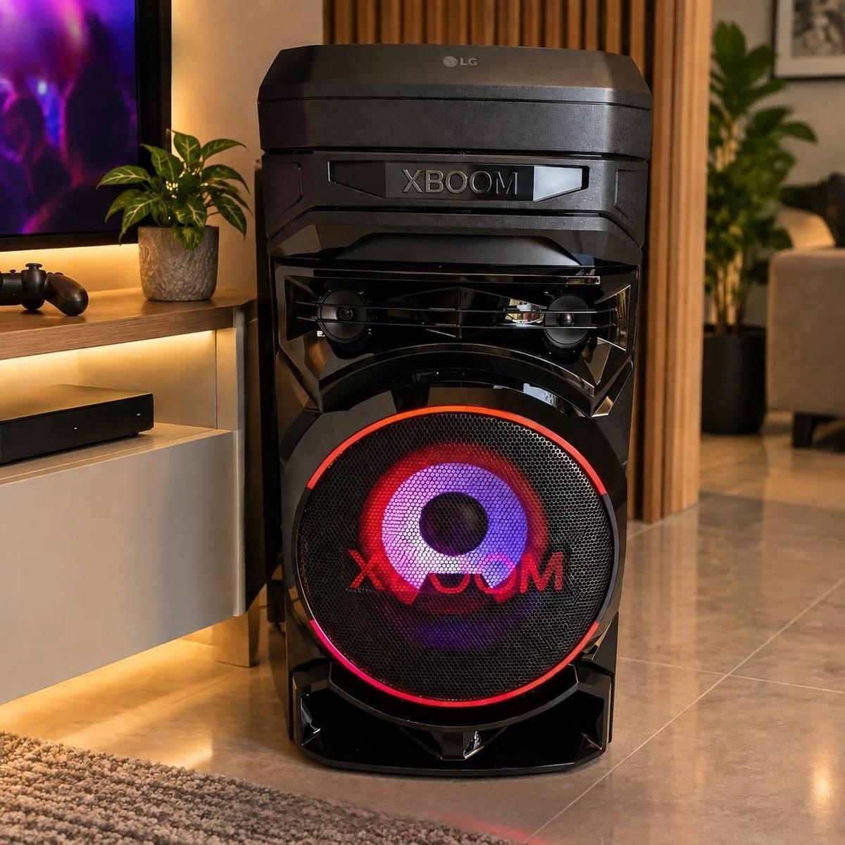 Caixa Acústica LG xboom RNC5, Bluetooth, DJ e Karaokê, 200W e Iluminação de Festa