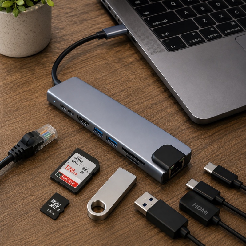 Adaptador Hub 8 em 1