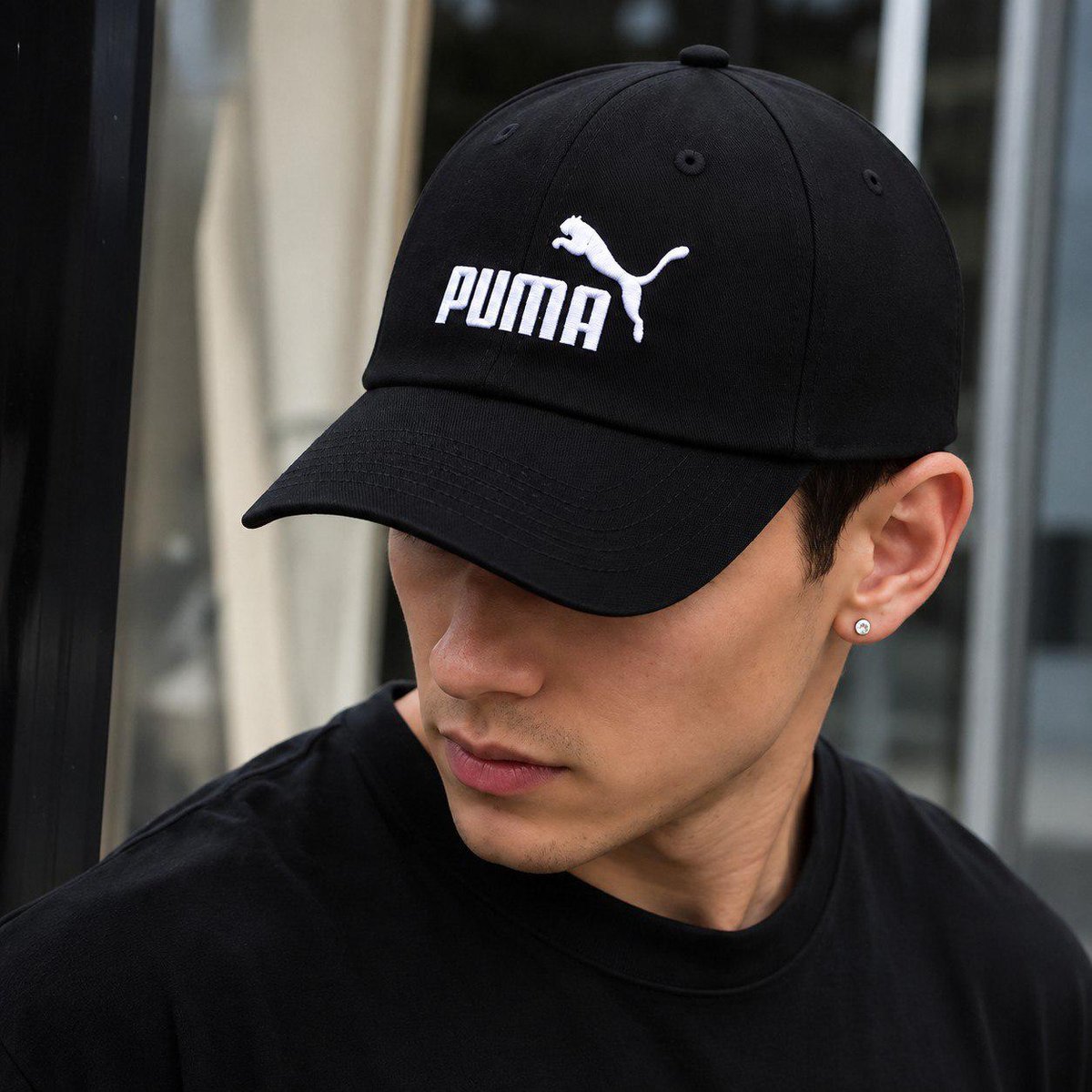 Boné Masculino E Feminino Ess No.1 Logo Baseball Puma Preto Único Liso