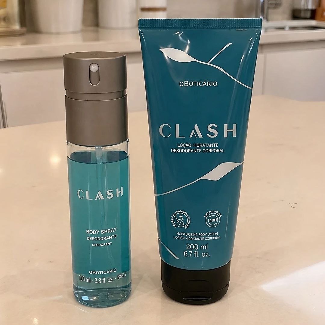 Combo Clash: Body Spray Desodorante 100ml + Loção Hidratante