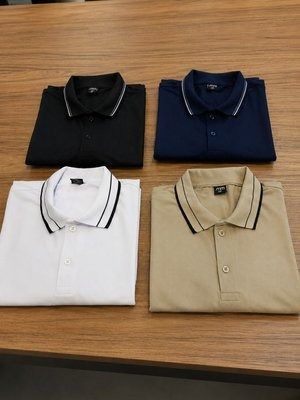 Kit 3 Camisa Gola Polo Piquet Masculina Casual Algodão Branco/Preto/Marinho G Liso