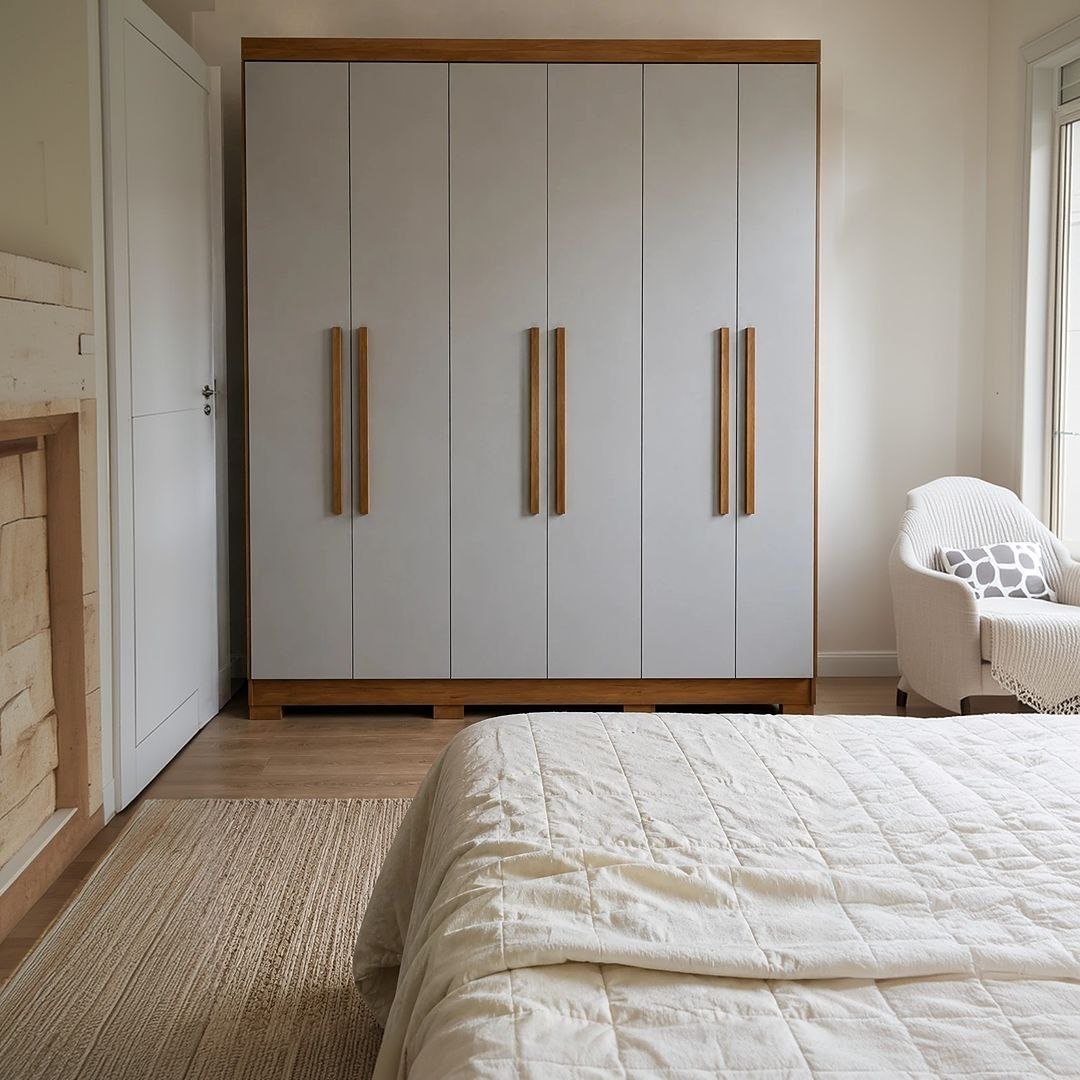 Guarda-roupa Casal 6 Portas 2 Gavetas França Wt