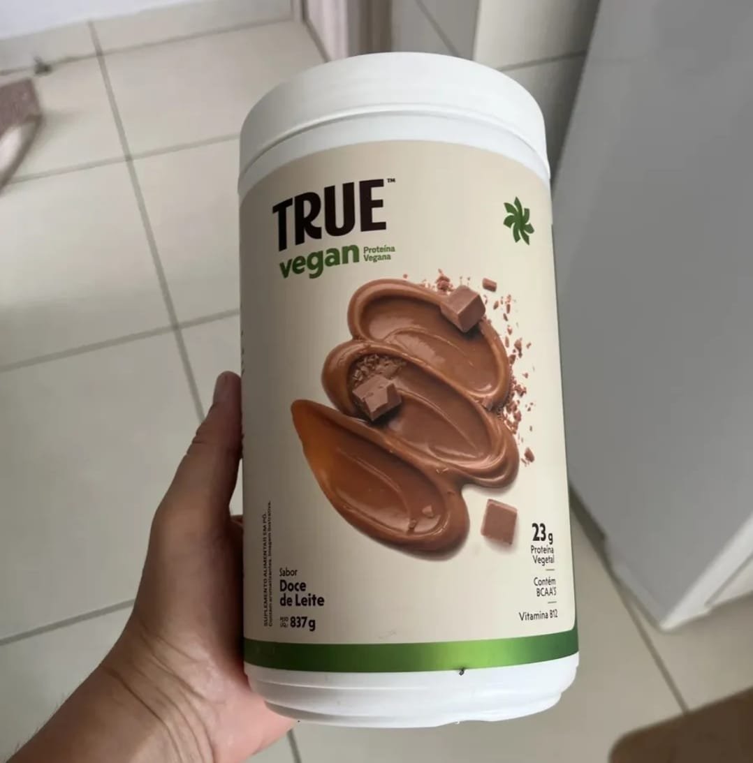 True Vegan True Whey True Source Proteína Vegana Suplemento Sabor Chocolate com Avelã 837g