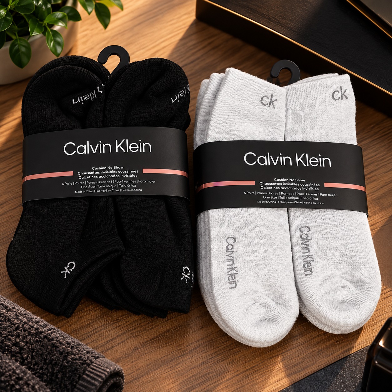 Kit com 3 Pares Meias Calvin Klein Cano Curto
