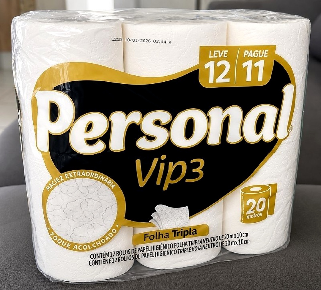 🧻 Personal Papel Higiênico Vip Folha Tripla 12 Rolos