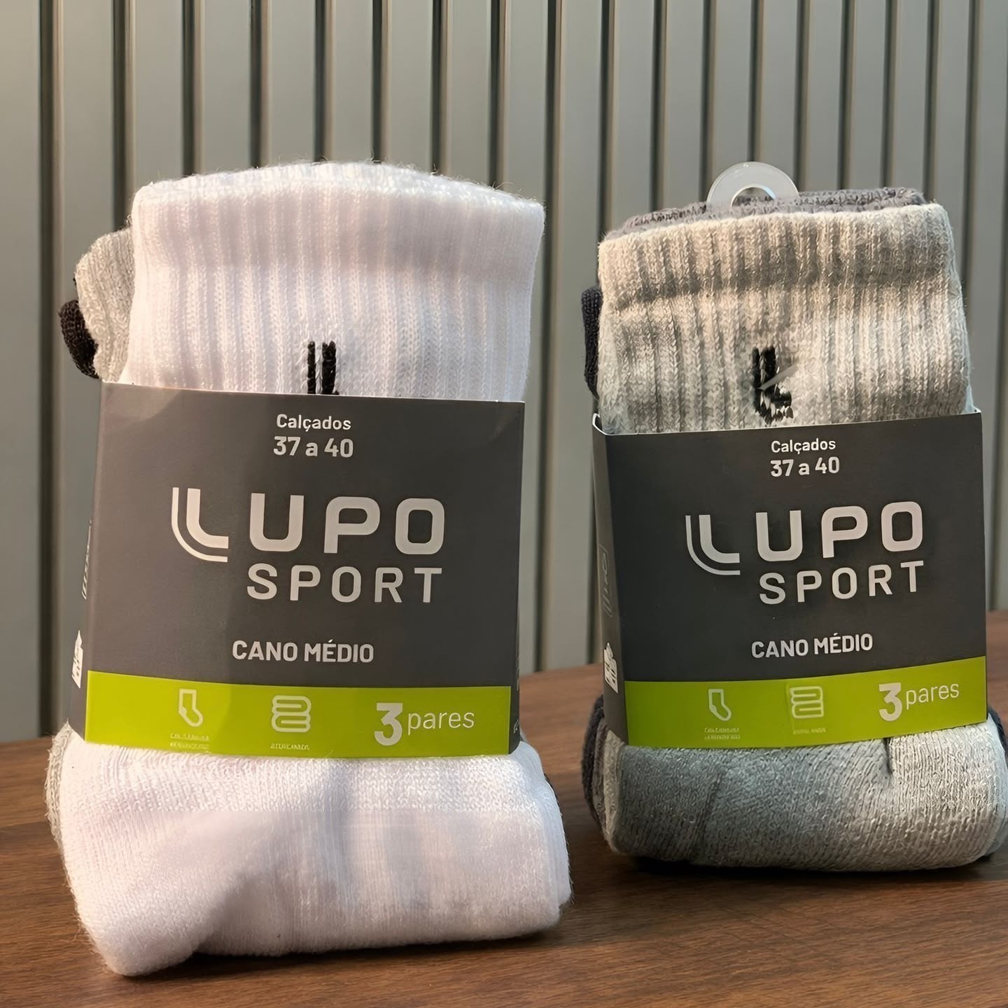 Kit 10 Pares Meia Lupo Original Masculina Cano Médio Algodão (37-40)
