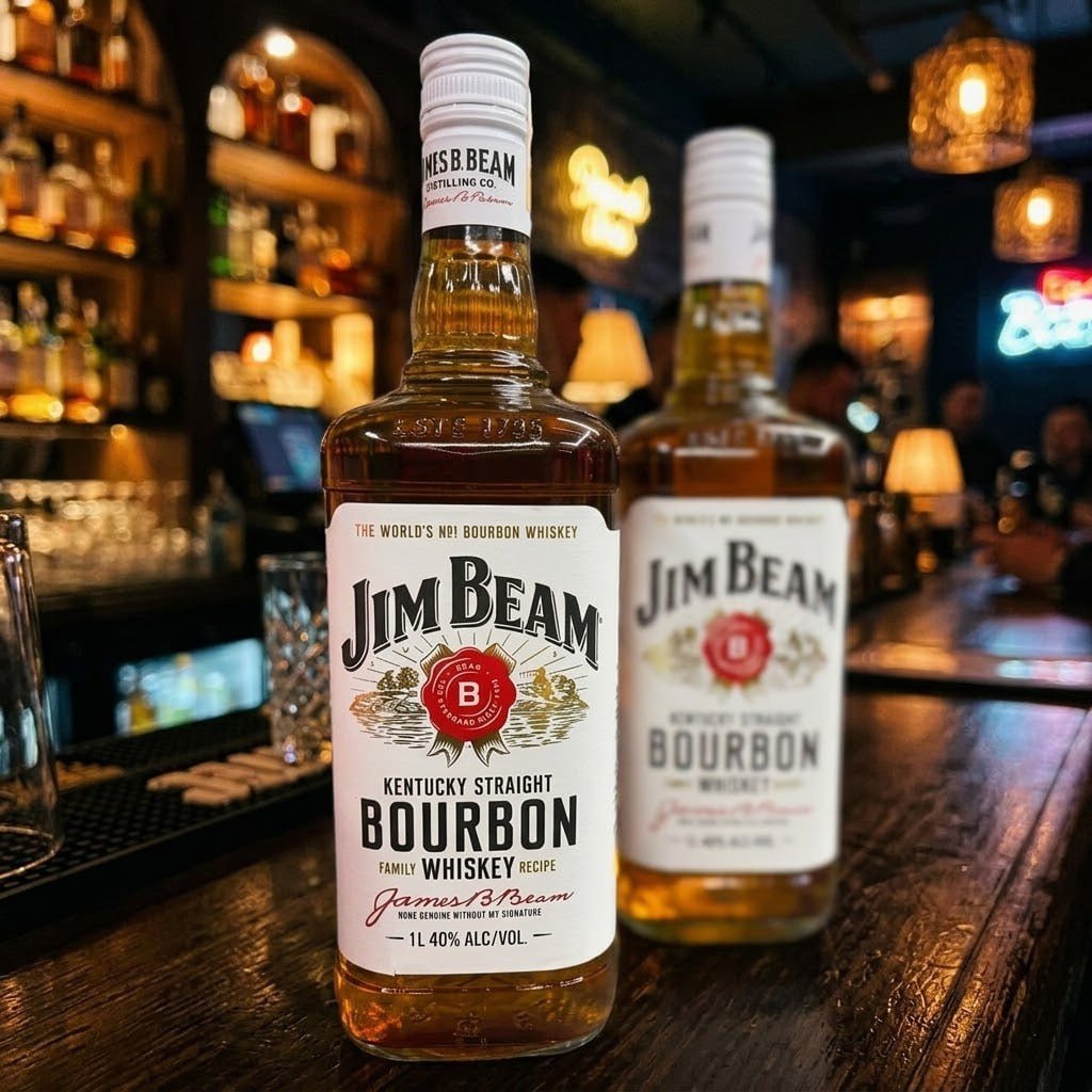 Bourbon Whiskey Jim Beam White 1L