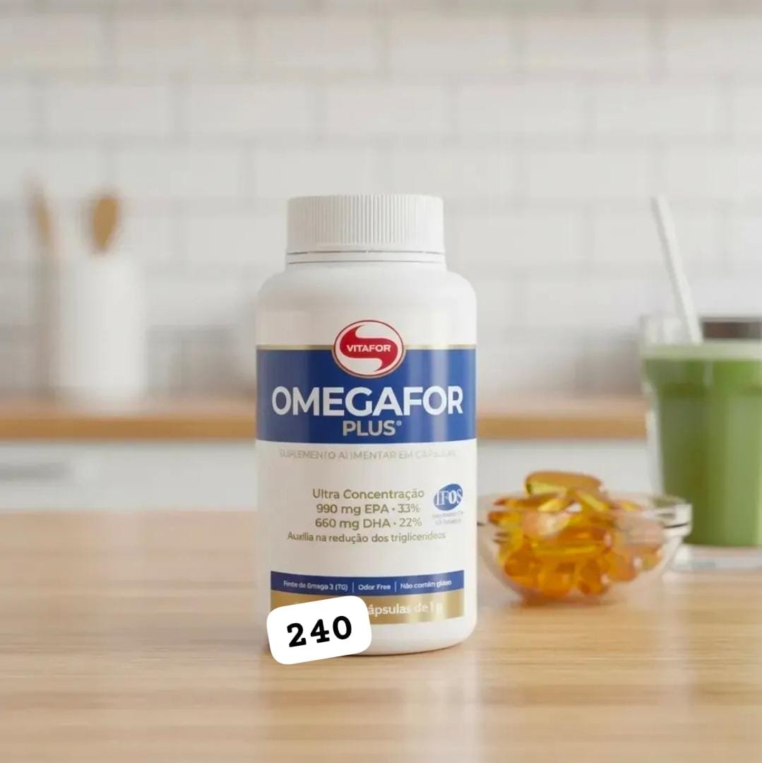 Suplemento Alimentar Omegafor Plus EPA e DHA 240 Cápsulas Vitafor