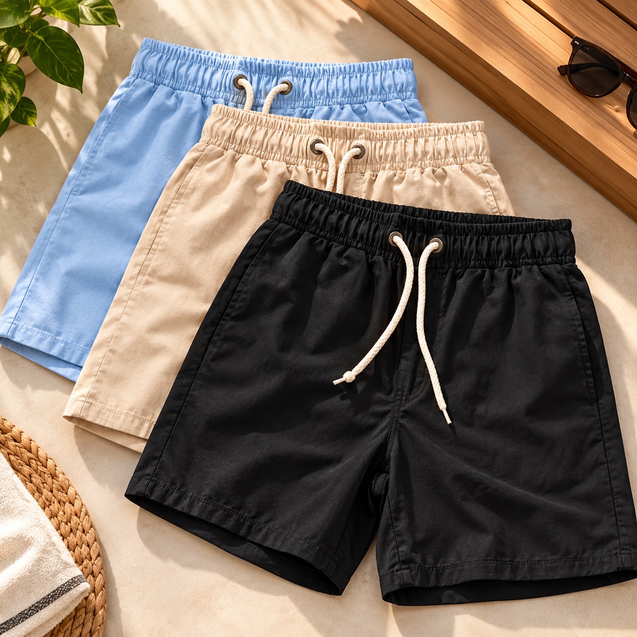 Kit 3 Shorts Masculino Bermuda Linho