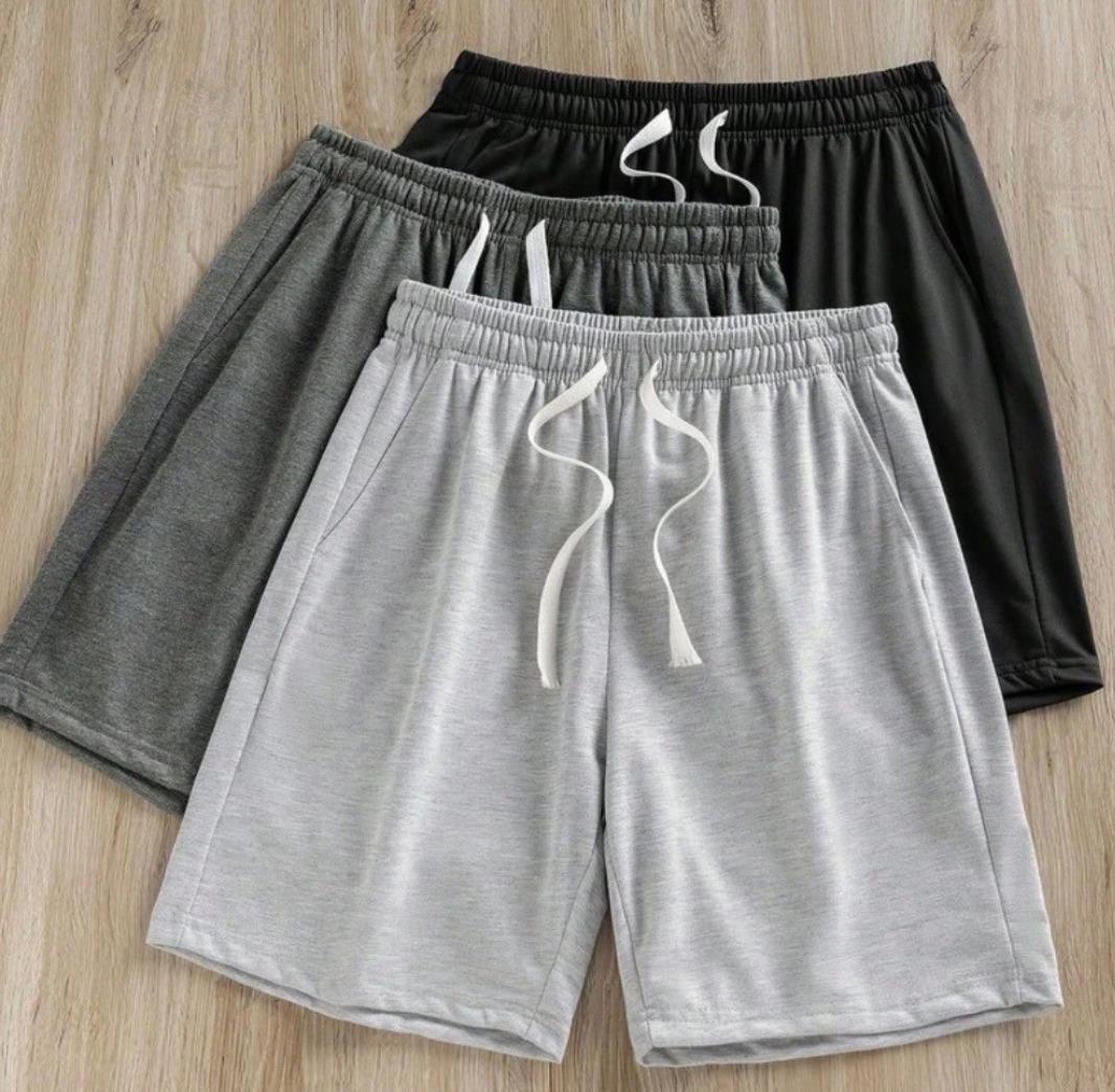 Kit 5 Bermuda Short Moletom Masculino Bolso Academia Corrida