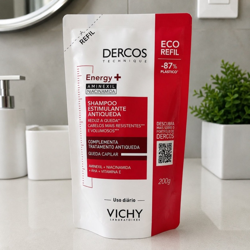 Shampoo Antiqueda Estimulante com Aminexil, Dercos Energy+ Vichy, 200g