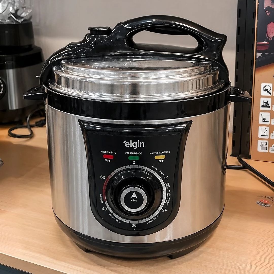 Panela de Pressão Elétrica Elgin 4 Litros Segura e Prática 840W 220V