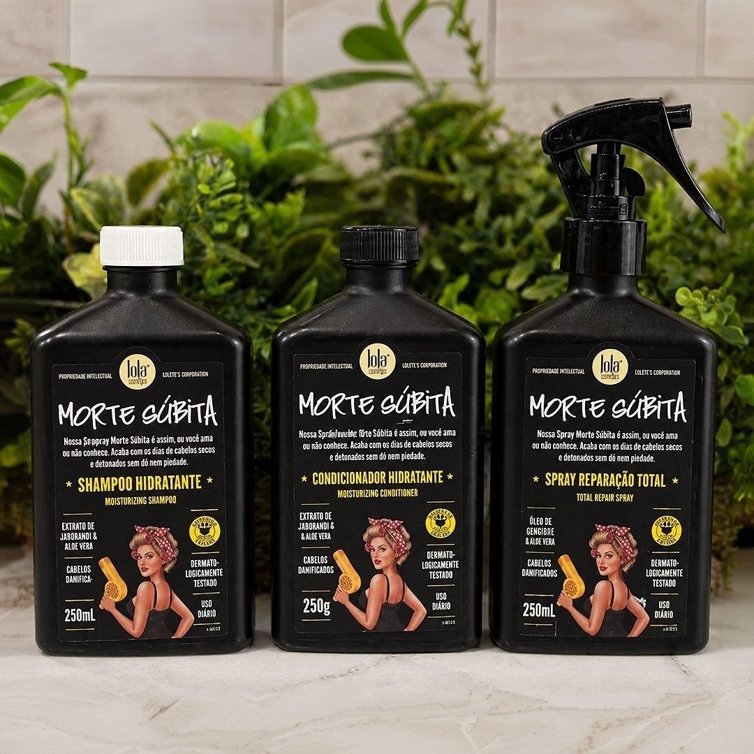 Kit Morte Súbita - Lola from Rio - Shampoo - Condicionador - Spray Reparaçao)