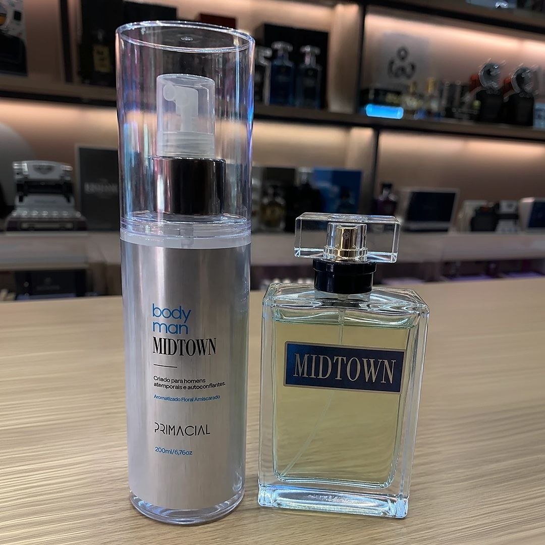 Kit Midtown Body Splash 200ml E Perfume 100ml By Primacial