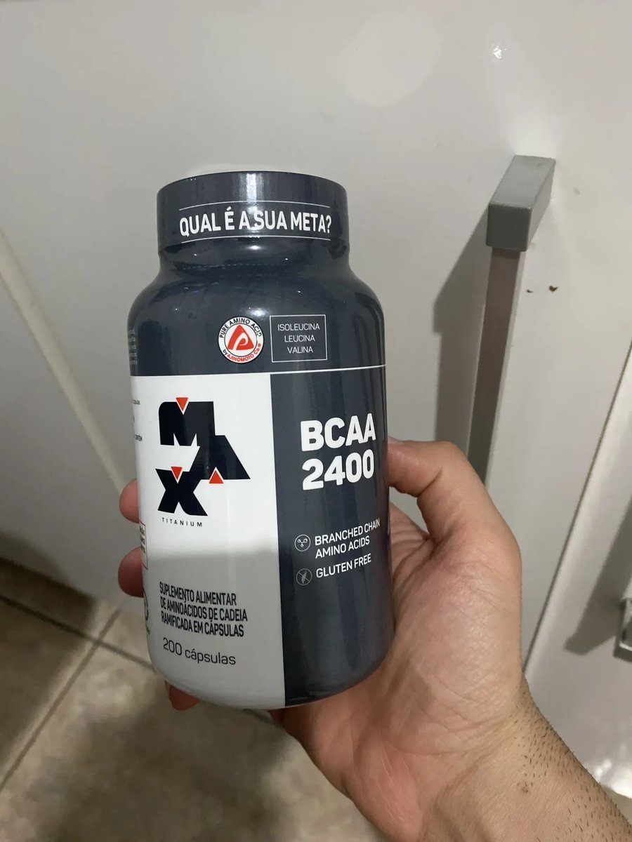 BCAA 2400 Max Titanium 200 Cápsulas Leucina Isoleucina Valina