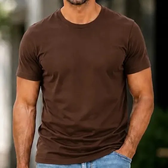 Camisa Basica Algodao Masculina Slim Fit Lisa Blusa Premium (M ao GG)