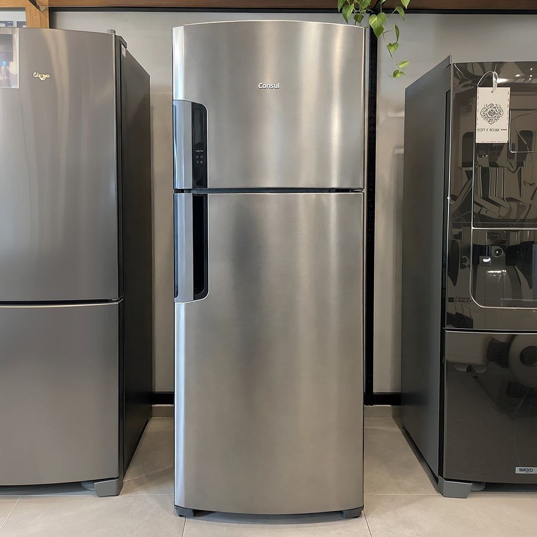 Geladeira Consul Frost Free 377 Litros Duplex Inox - CRM44MK 127v