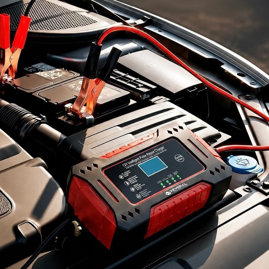 Carregador De Bateria Automotiva Portátil 12v 4ah-100ah 6a Carro Moto Caminhão Automático
