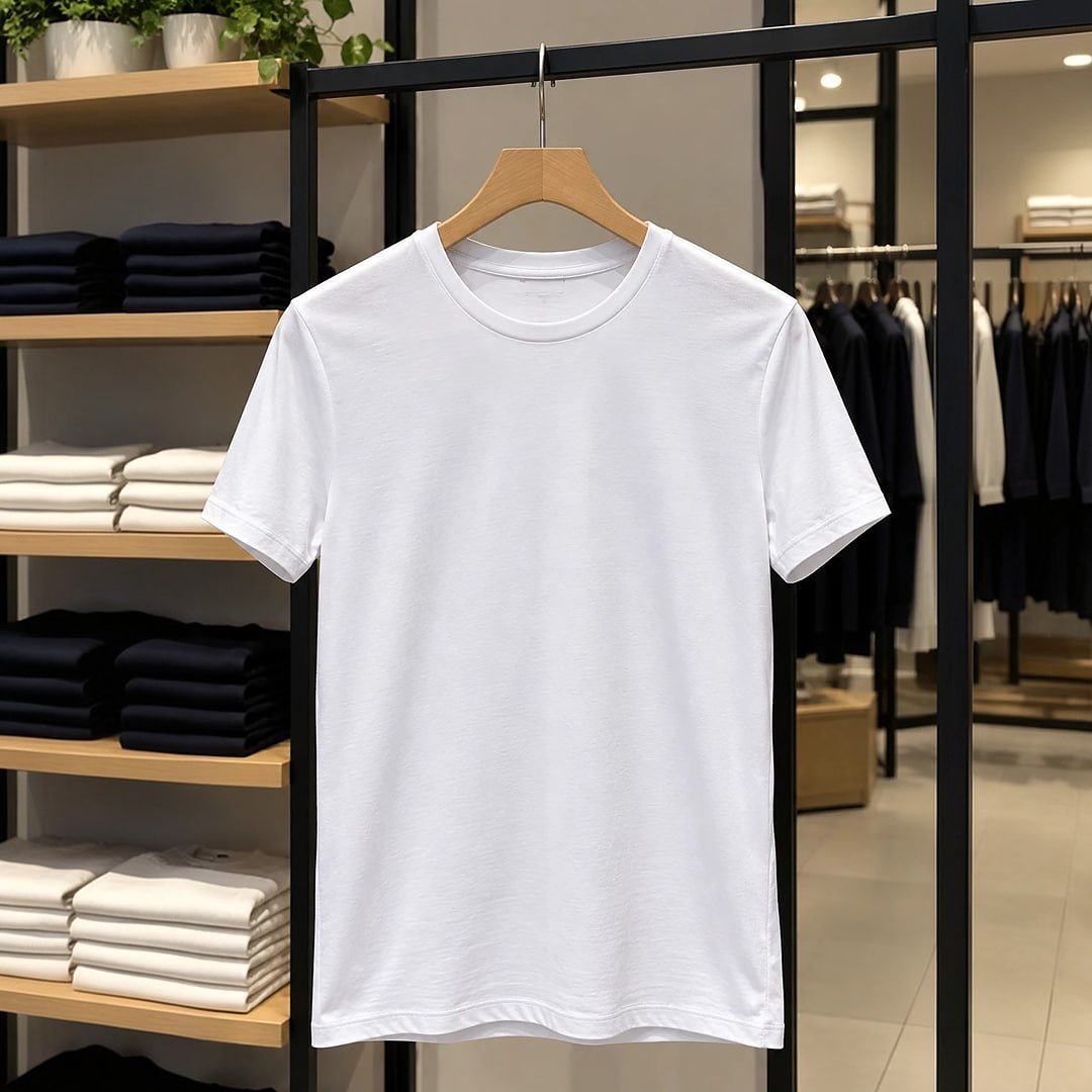 Camiseta Básica Hering Slim Manga Curta Masculina - Branco