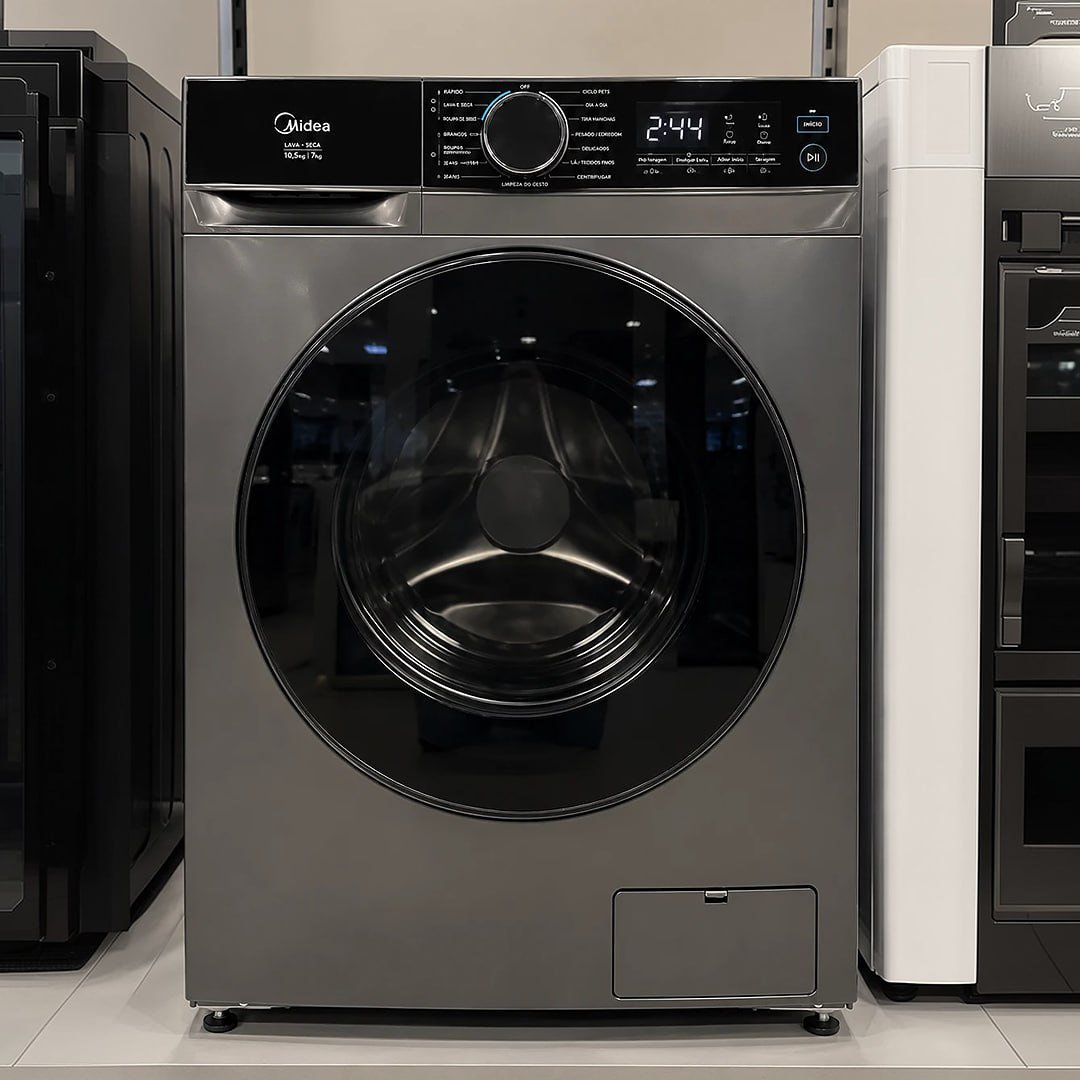 Lava E Seca 10,5kg Titanium Inverter Midea MFA01D105B