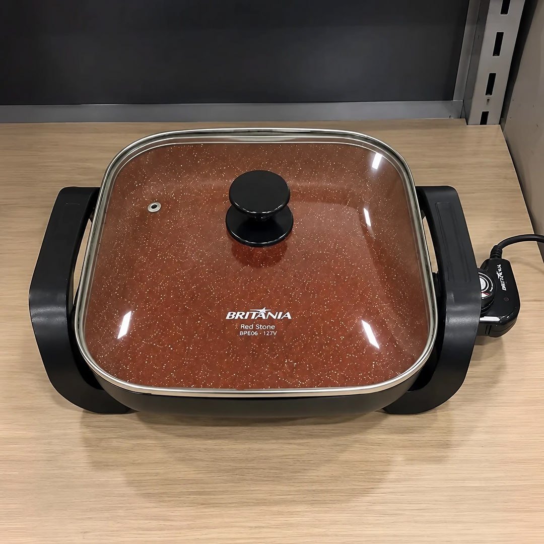 Panela elétrica, Bpe06, Red stone, 127v, Britânia