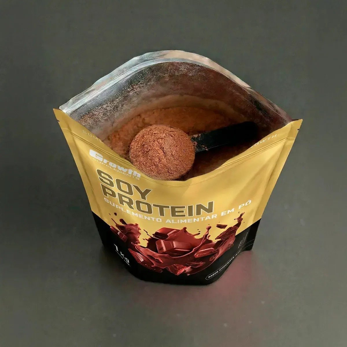 Proteína Isolada de Soja - Growth Supplements - Sabor Chocolate - 1 kg