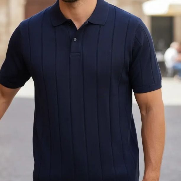 Camisa Polo Masculina Tricot Casual Canelada Original (P ao XG)