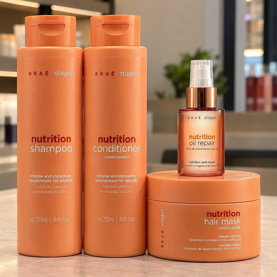 Braé Stages Nutrition Shampoo + Condicionador + Óleo + Másc