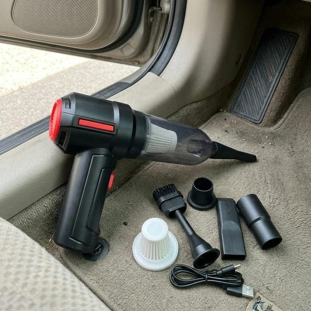 Mini Aspirador De Pó Portátil Recarregável Soprador Usb Automotivo 3em1