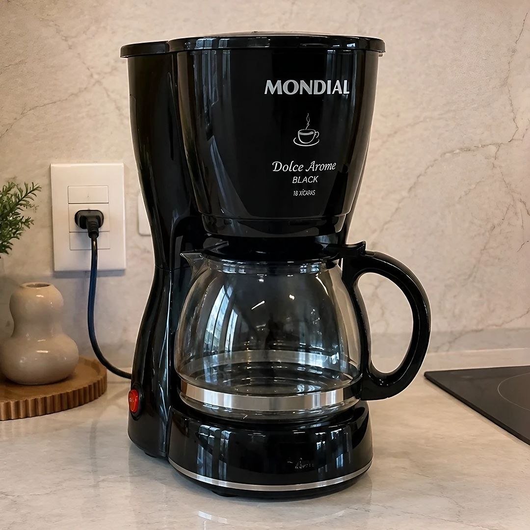 Cafeteira Elétrica Mondial Dolce Arome Black 18 Xícaras 110V