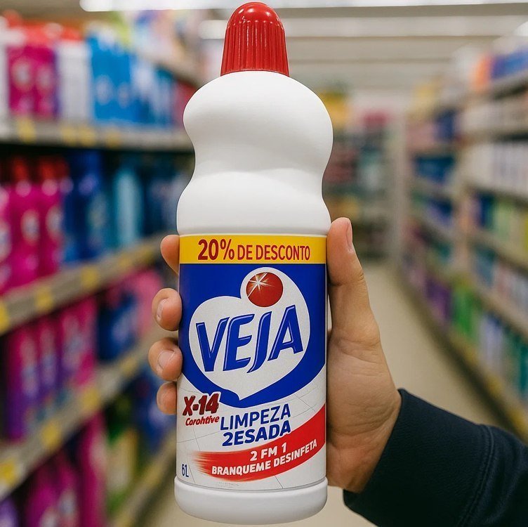 Veja Limpador Para Limpeza Pesada Cloro Ativo 2 Em 1 - 1l