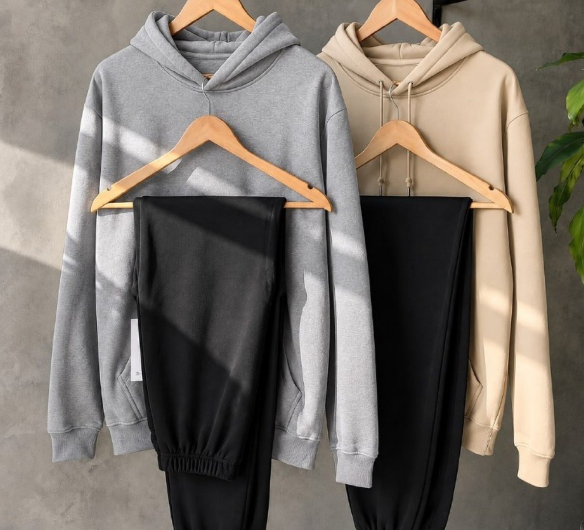 Conjunto Calça+blusa De Moletom Unissex Inverno Canguru