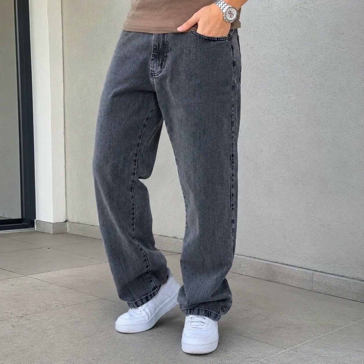 Calça Balão Jeans Masculina Baggy Larga Streetwear Estonada (36 ao 48)