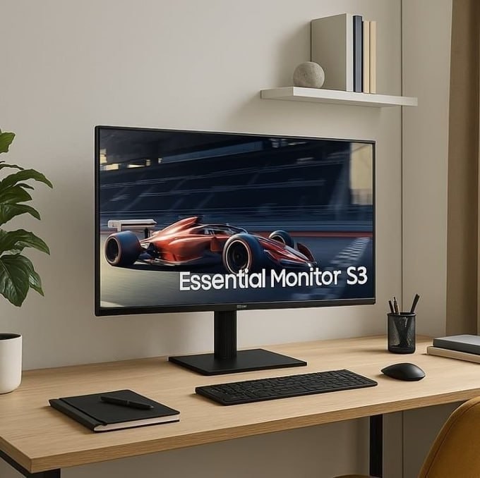 Monitor Gamer Samsung 24" FHD,100 Hz, HDMI, VGA,Preto, S3